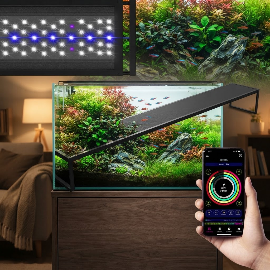 Plant Parent App - 45/60/90cm Fish Tank App control Aluminum