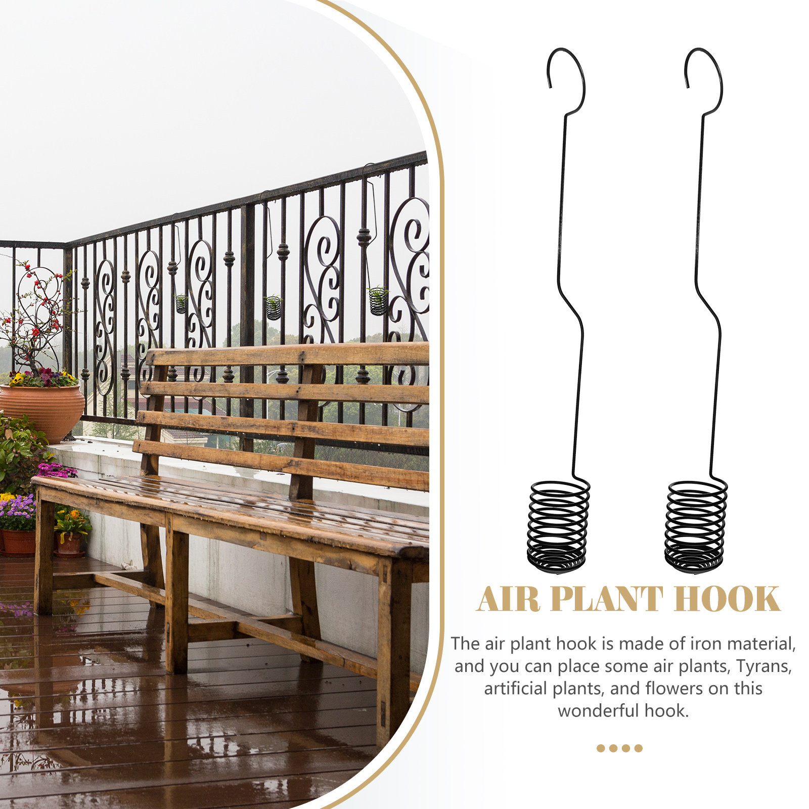 2Pcs Spiral Hanging Base Air P - Air Plant Tillandsia ulasan dan harga