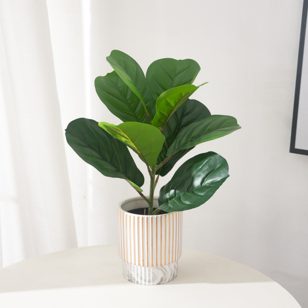 38cm 9 Forks Artificial Ficus  - Rubber Plant Ficus ulasan dan harga