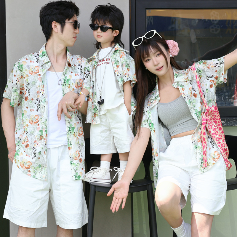 Holiday Look Parent-child Flor - Plant Parent Shirt ulasan dan harga