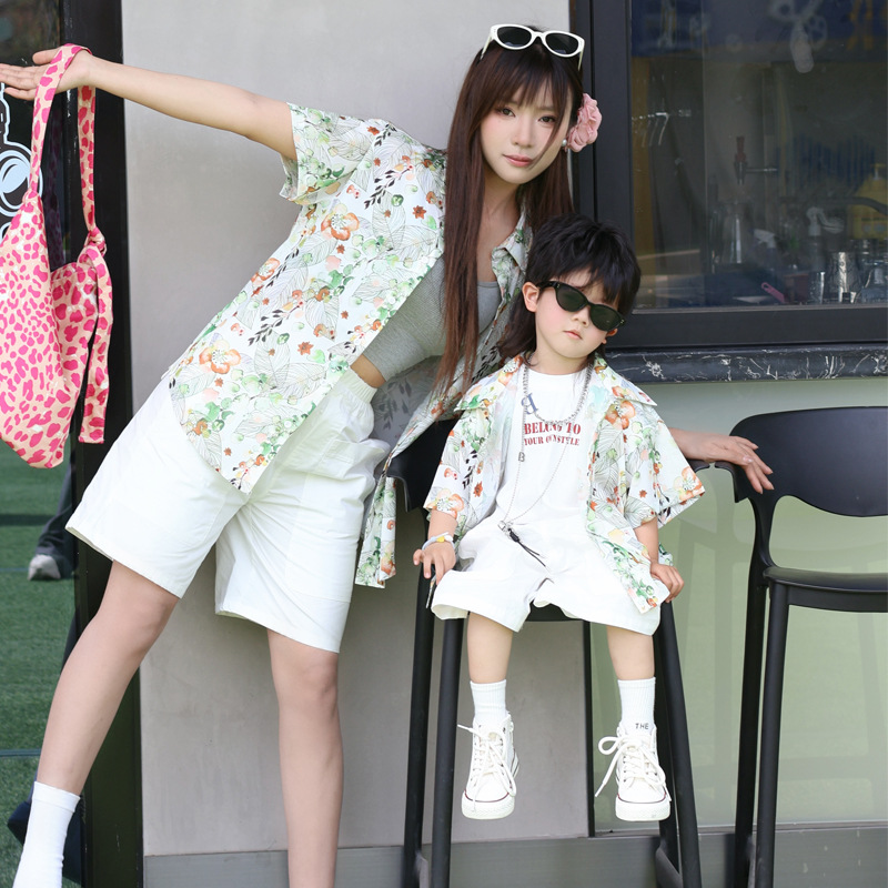 Holiday Look Parent-child Flor - Plant Parent Shirt ulasan dan harga