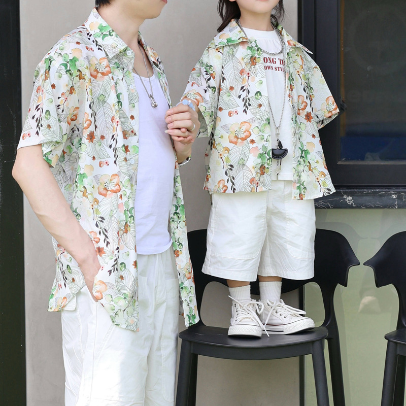 Holiday Look Parent-child Flor - Plant Parent Shirt ulasan dan harga