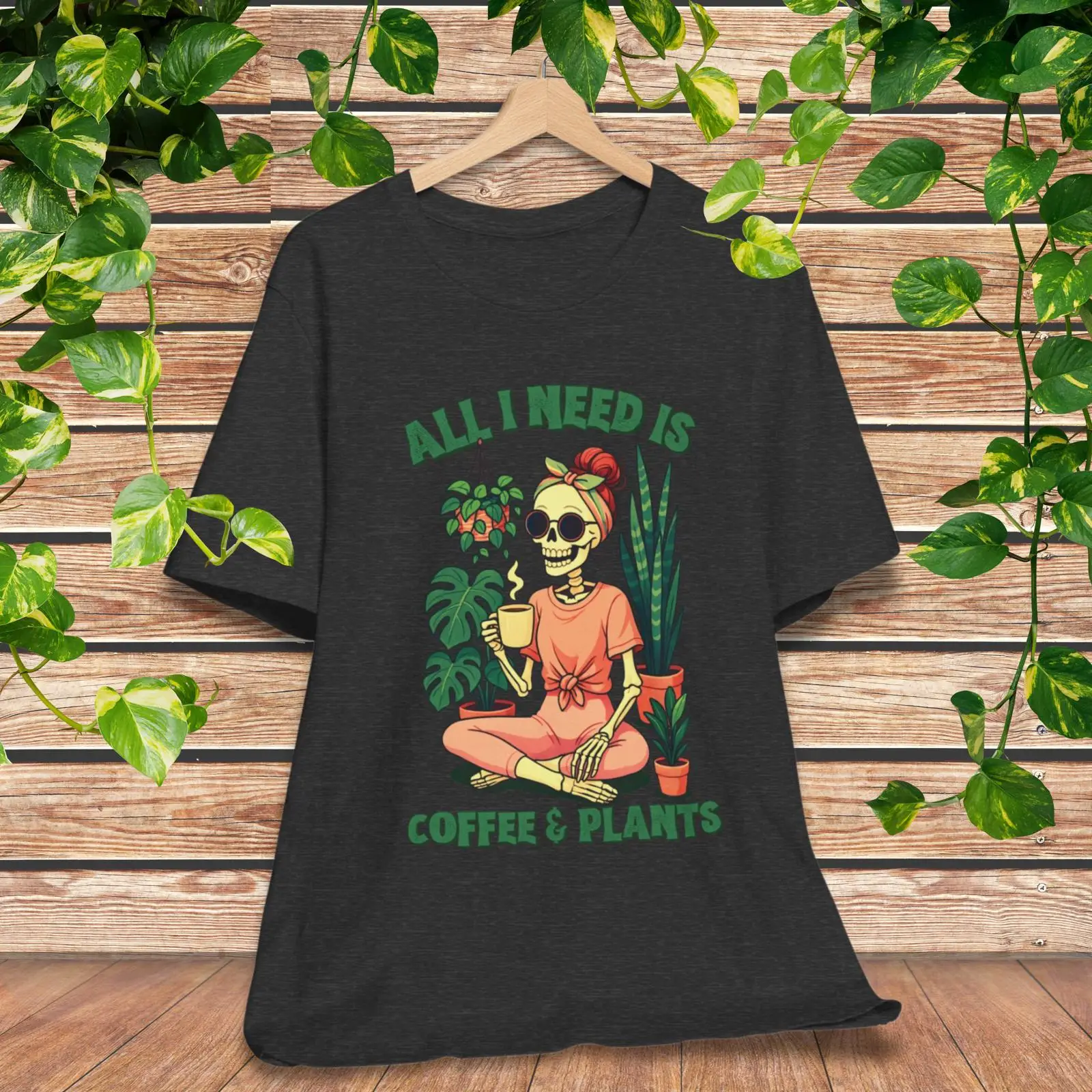 Funny Skeleton T Shirt for Cof - Plant Parent Shirt ulasan dan harga