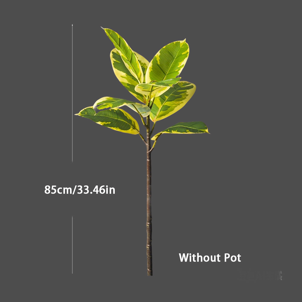 85-125cm Large Artificial Rubb - Rubber Plant Ficus ulasan dan harga