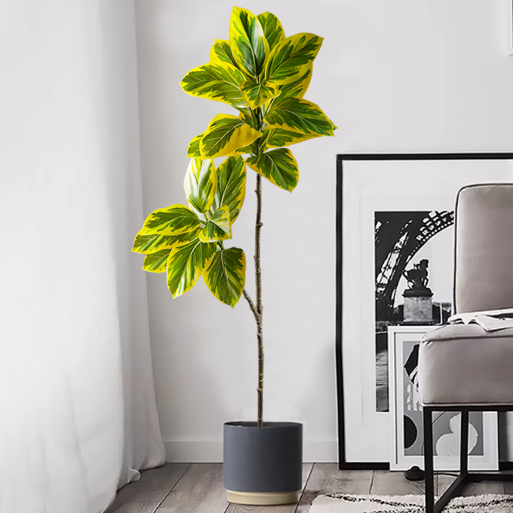 70-130cm Artificial Banyan Tre - Rubber Plant Ficus ulasan dan harga