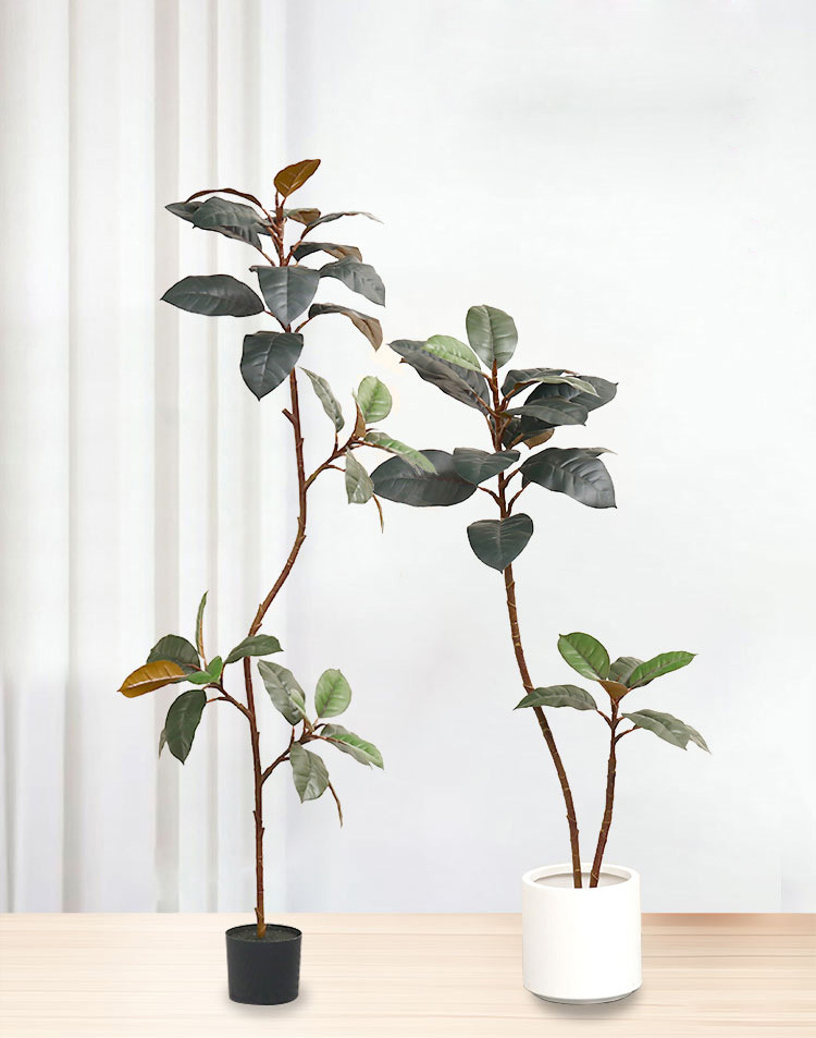 Artificial Plastic Potted Plan - Rubber Plant Ficus ulasan dan harga