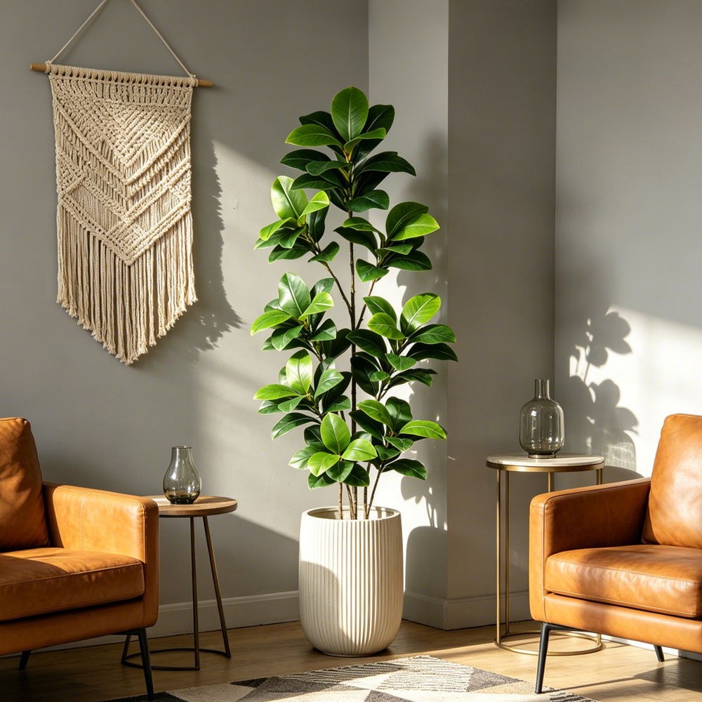 74-140cm Large Artificial Bany - Rubber Plant Ficus ulasan dan harga