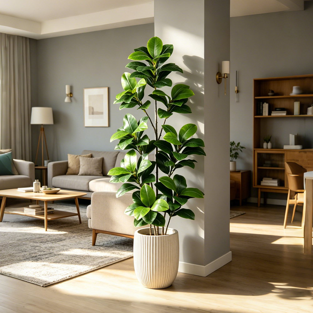 74-140cm Large Artificial Bany - Rubber Plant Ficus ulasan dan harga