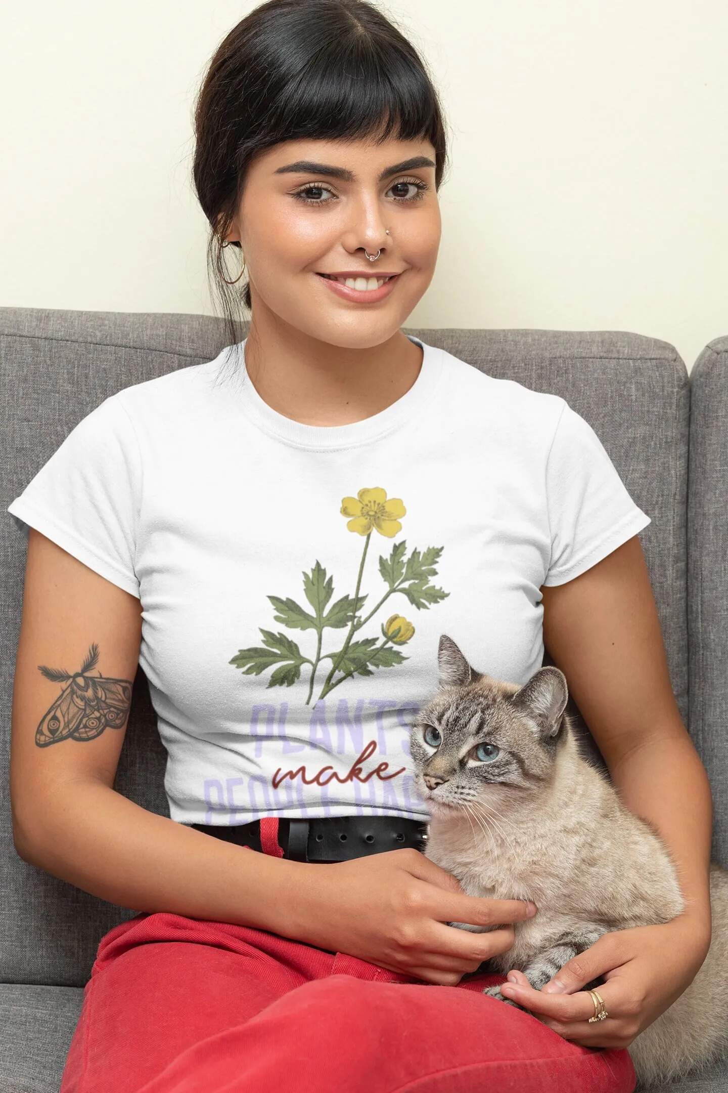 Plants Make People Happy Inspi - Plant Parent Shirt ulasan dan harga