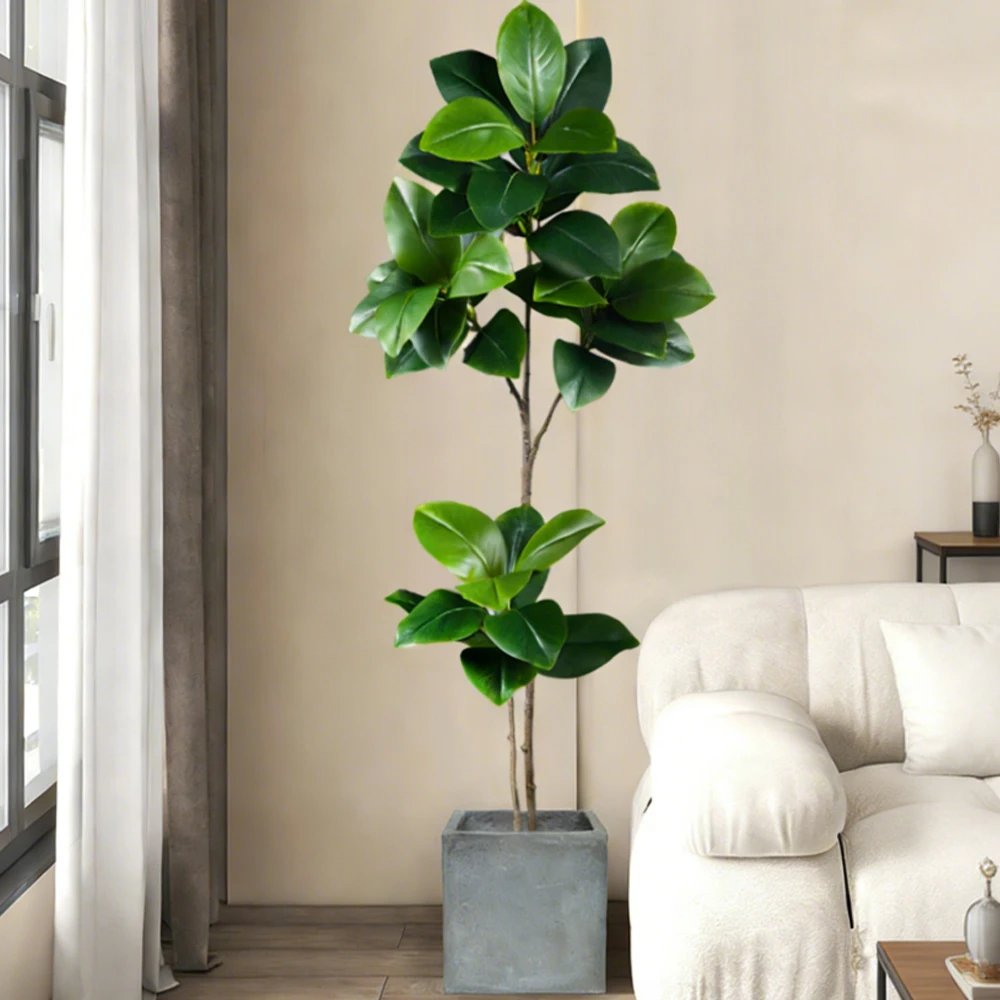 2-4.5FT Artificial Rubber Tree - Rubber Plant Ficus ulasan dan harga